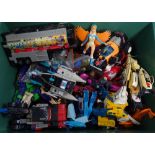 A box of Transformer toys