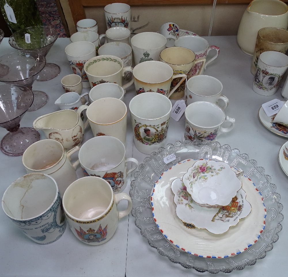 Coronation mugs, cups and saucers, Peace cup and saucer etc