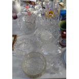 Glass bowls, Champagne flutes etc