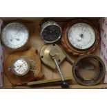 Barometer, rev counter, small wall clock etc