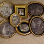 7 various Antique Bartolozzi and other engravings, framed