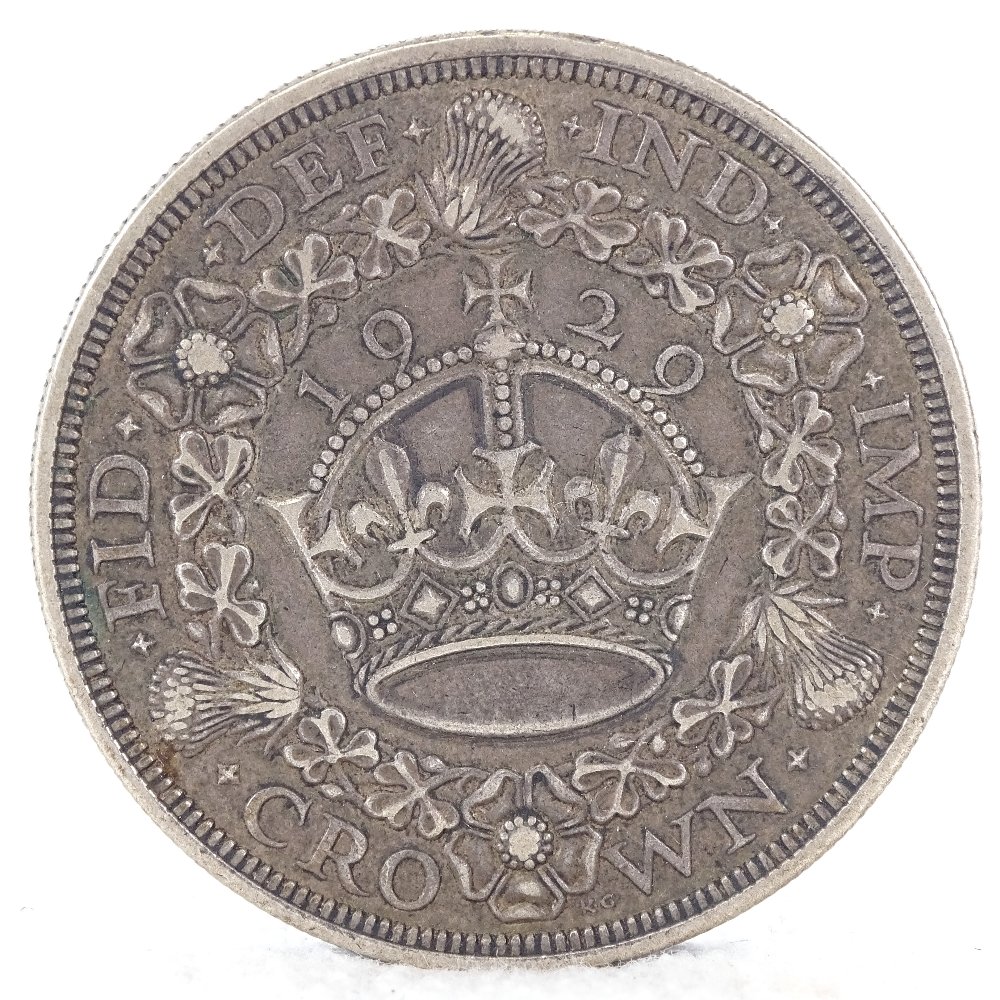 A 1929 silver crown