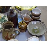 A collection of Studio pottery, including works by Mike Dodd, Jack Kenny, Joanna Howells, and