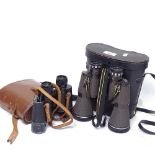 Miranda 16x50 cased binoculars, and leather-cased Colmont 10x35 binoculars