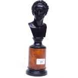 Bust of a Roman on a plinth, 28cm