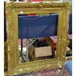 A 19th century giltwood and gesso picture frame, 90cm x 102cm, rebate size 61cm x 73cm