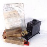 A Magic Lantern and various coloured slides, including reptiles and birds