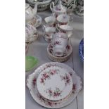 Royal Albert Lavender Rose tea set including teapot