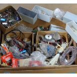 A box of fuses and wiring equipment etc