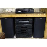 A Sony LBT-D359 stereo system and speakers