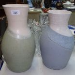 2 1960s Studio pottery vases by Robin Gough, tallest 34.5cm