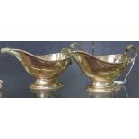 A pair of George V silver sauce boats, Birmingham 1922, maker's marks SW Smith & Co, 10.8oz