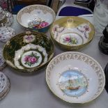 4 large modern Royal Worcester and Spode limited edition fruit bowls, 26cm across, perfect condition