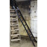 2 pairs of Vintage pine step ladders, and another (3)