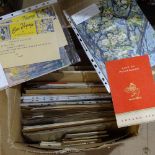 A box of 1950s cruise line ephemera