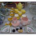 Royal Winton coffee set, Oriental netsukes etc