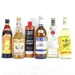 Kahlua Liqueur, and 5 other bottles of spirits