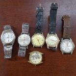 A collection of gent's wristwatches