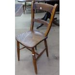 19th century elm-seated kitchen Windsor chair