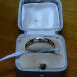A 9ct gold sapphire and diamond set half eternity ring