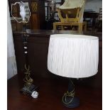 A 3 branch table lamp and another