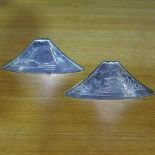 A pair of Japanese sterling silver novelty spice condiments, depicting Mount Fuji