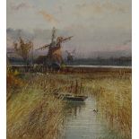 Reginald Goodman, pair of watercolours, Norfolk landscapes, signed, 10" x 7", framed