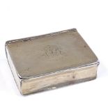 A George III silver book snuffbox, with gilt interior, by George Smith and Thomas Hayter,