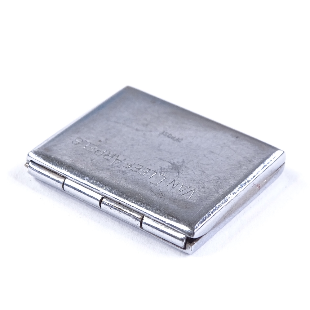 A Van Cleef & Arpels stainless steel postage stamp holder, length 27mm, 7.4g - Image 3 of 4