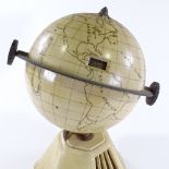 A rare Art Deco New World Globe radio, circa 1933, designed by Raymond Loewy, patent no. 90586,