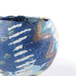 Carolyn Genders (British - born 1957), matt and lustre glaze vessel with incised decoration