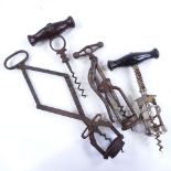 4 Antique corkscrews