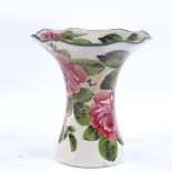 A Wemyss Pottery vase in Cabbage Rose pattern, height 16cm, A/F