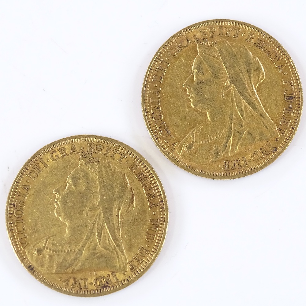 2 Victorian gold sovereigns, 1893 and 1896 - Image 2 of 3