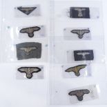 A collection of German Second War Period cloth badges