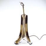 A Riedel glass (Claus Josef Riedel of Austria) table lamp, circa 1960s...