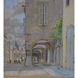 Charles Emanuel, coloured pastels, La Rochelle, signed 8" x 5.5", framed