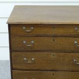 A George III mahogany chest of 4 long graduated drawers, width 2'9", height 2'10"