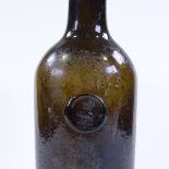 An early 19th century sealed bottle, Mount Edgecombe, height 28cm