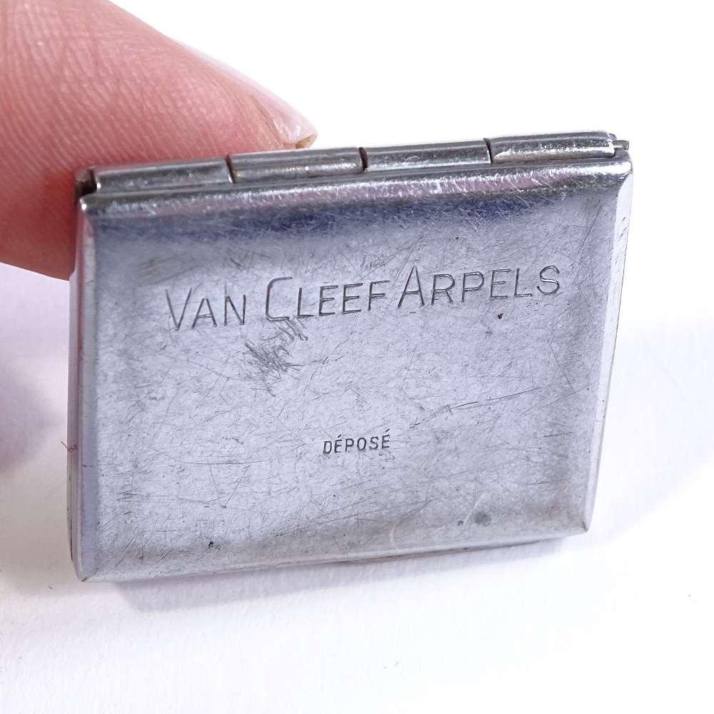 A Van Cleef & Arpels stainless steel postage stamp holder, length 27mm, 7.4g - Image 4 of 4