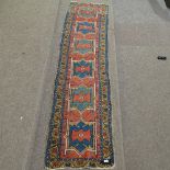 A Caucasian handmade runner, 8'6" x 2'2"