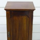 An Edwardian panelled mahogany gramophone record cabinet, width 18.5", height 3'2"