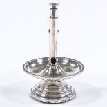 An Edwardian silver table cigar cutter/ashtray, by William Aitken, hallmarks Birmingham 1902, height