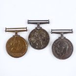 2 First War Period General Service medals, and a Mercantile Marine medal (3)