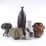 Pam Rex (British 1929 - 2007), 5 pieces of Studio pottery, largest height 30cm, provenance;