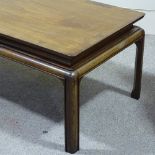 A Chinese rectangular hardwood low table, 4'1" x 2'2"