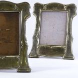 A pair of Art Nouveau electroplate photo frames, height 32cm