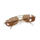 Gucci 14ct gold plate framed sunglasses