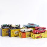 4 boxed diecast Dinky cars, and 2 Matchbox models of Yesteryear (6)