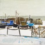 Arthur Freeman, a group of watercolours, mainly harbour scenes, 22" x 30", unframed (16)